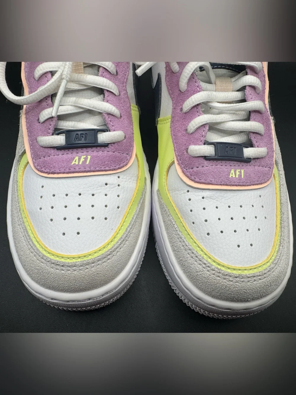 Nike Air Force 1 Shadow Spruce Aura Barely Volt Multi Color sneakers women’s 7.5